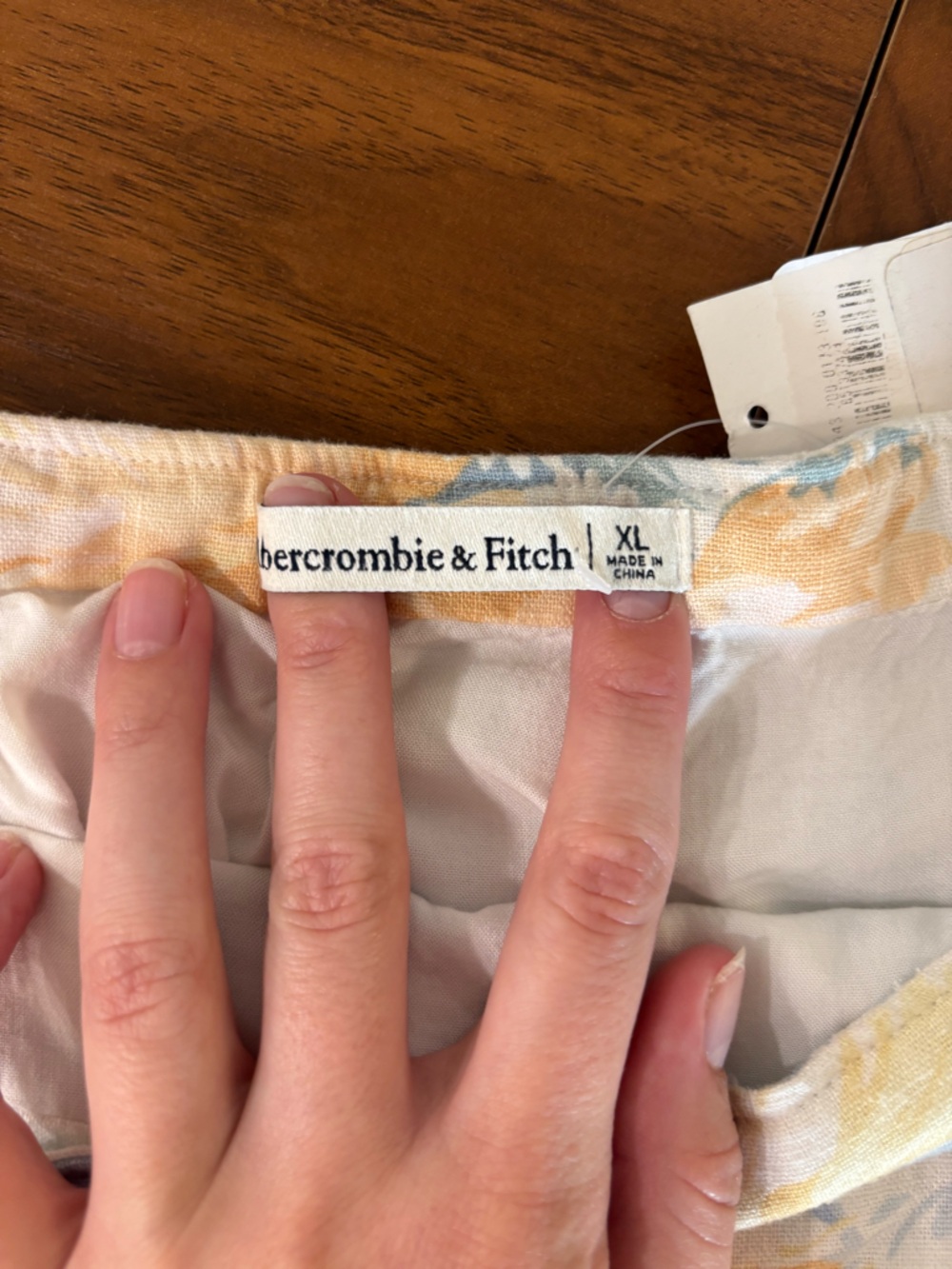Abercrombie & Fitch Floral Linen Blend Mini Skirt, XL - Picture 9 of 12